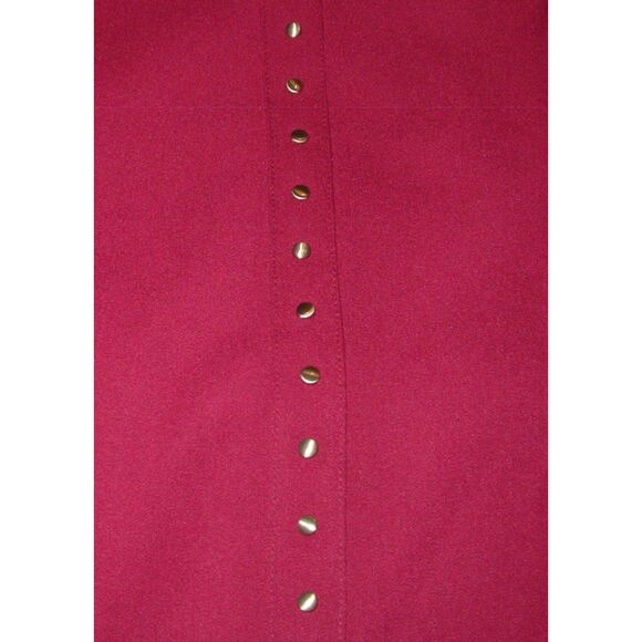 CATHERINES Plus Sz 0X Church Office Elastic Comfort Waist Studded Lined Skirt - Picture 3 of 5